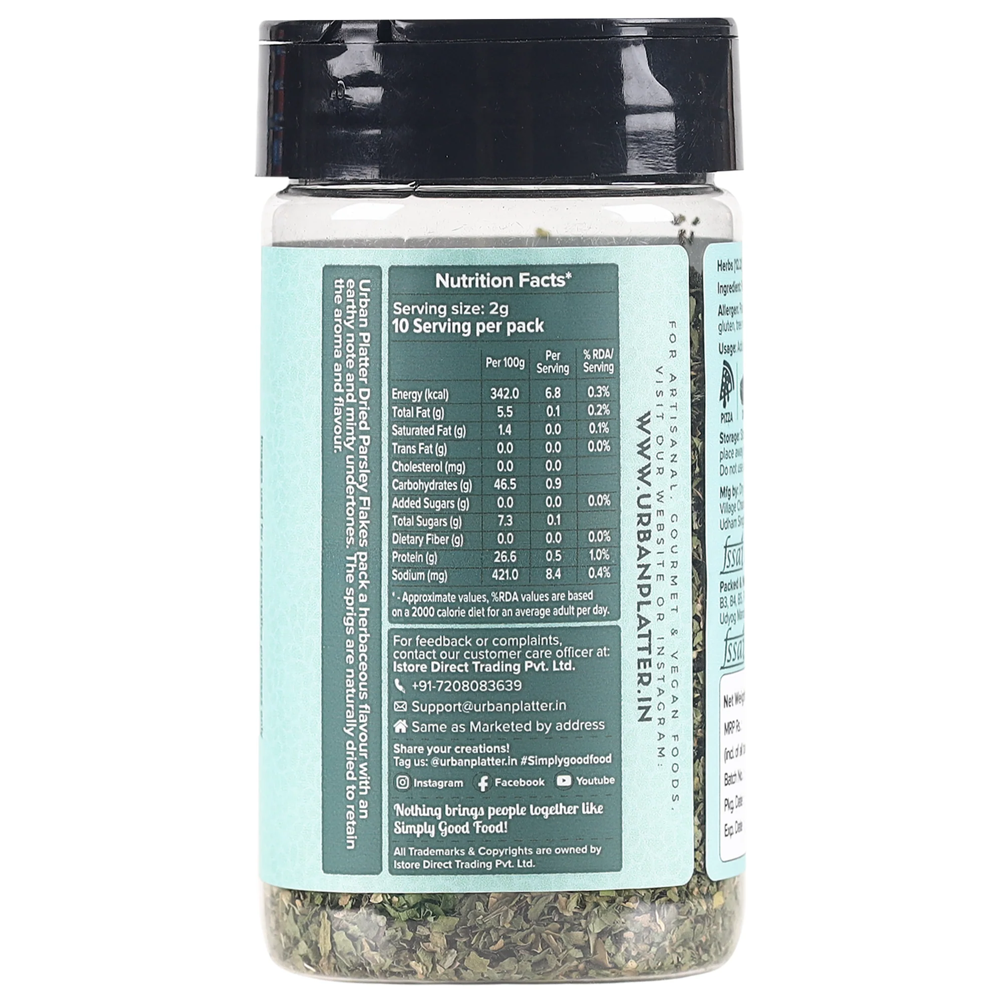 Whole Sun Dried Parsley Flakes Herb, 20g - Image 3