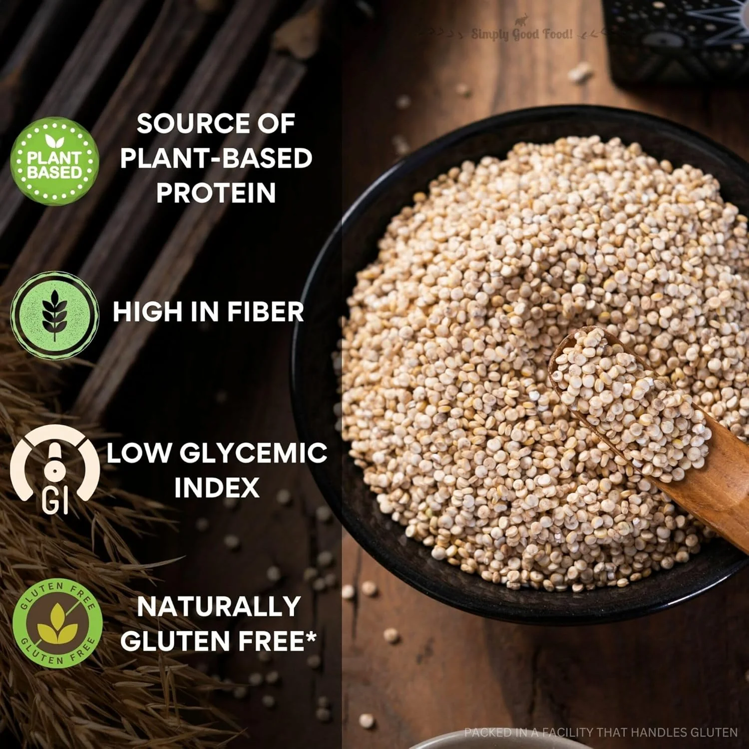 Whole White Indian Quinoa Grain, 1Kg - Image 3