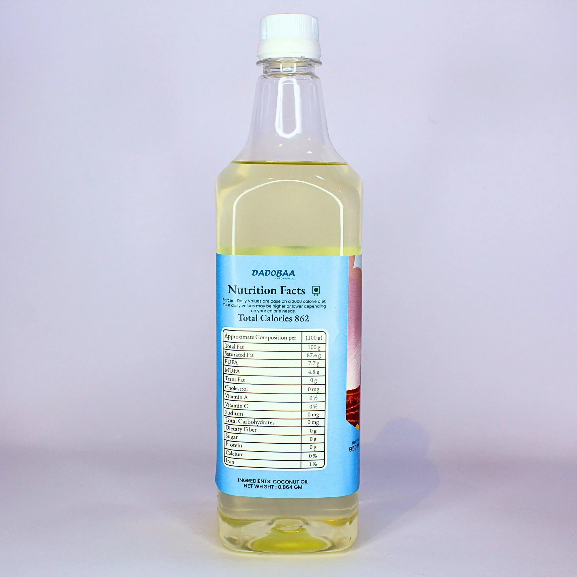 Wood Pressed Coconut Oil, 950 ml - Image 2