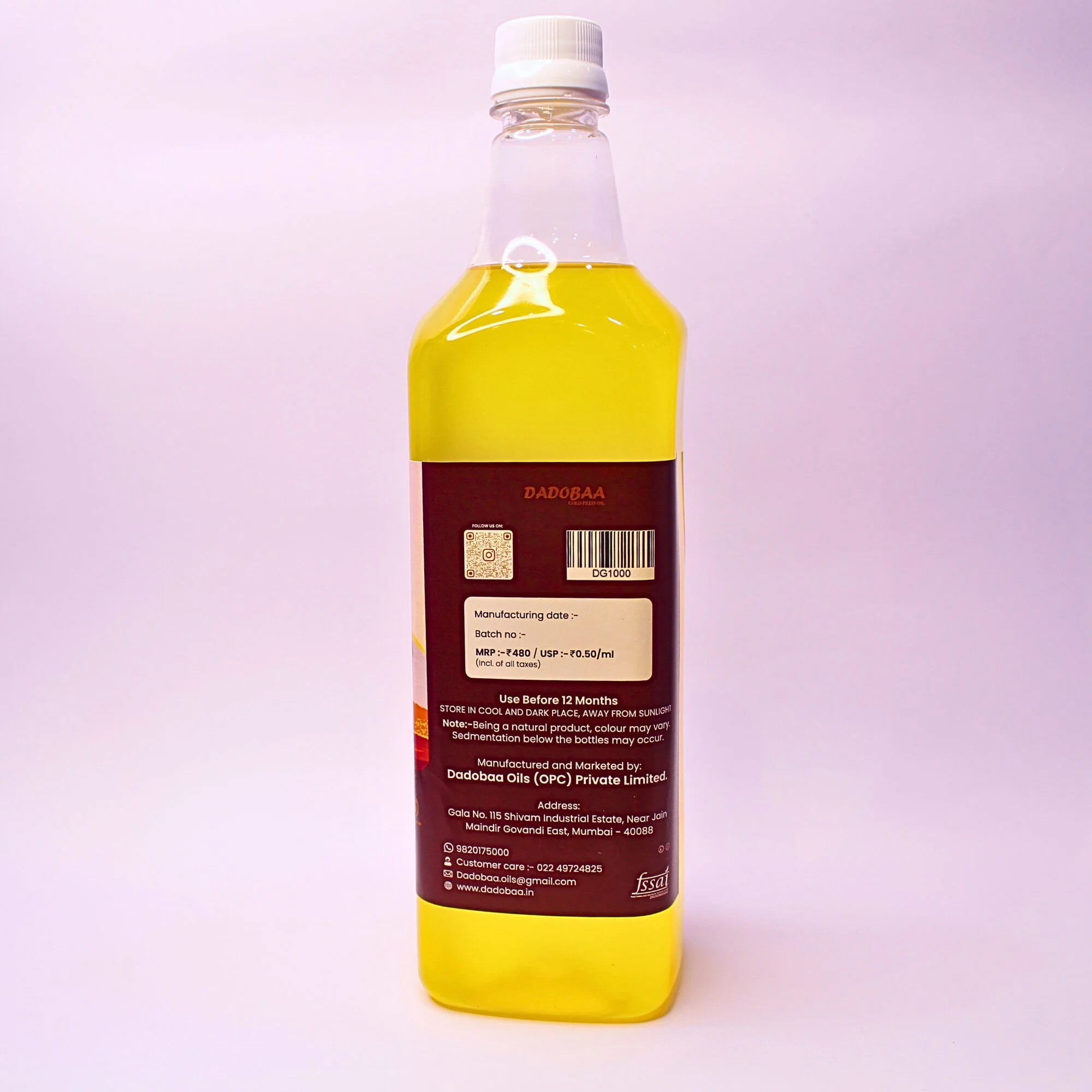 Wood Pressed Groundnut Oil, 950 ml - Image 2