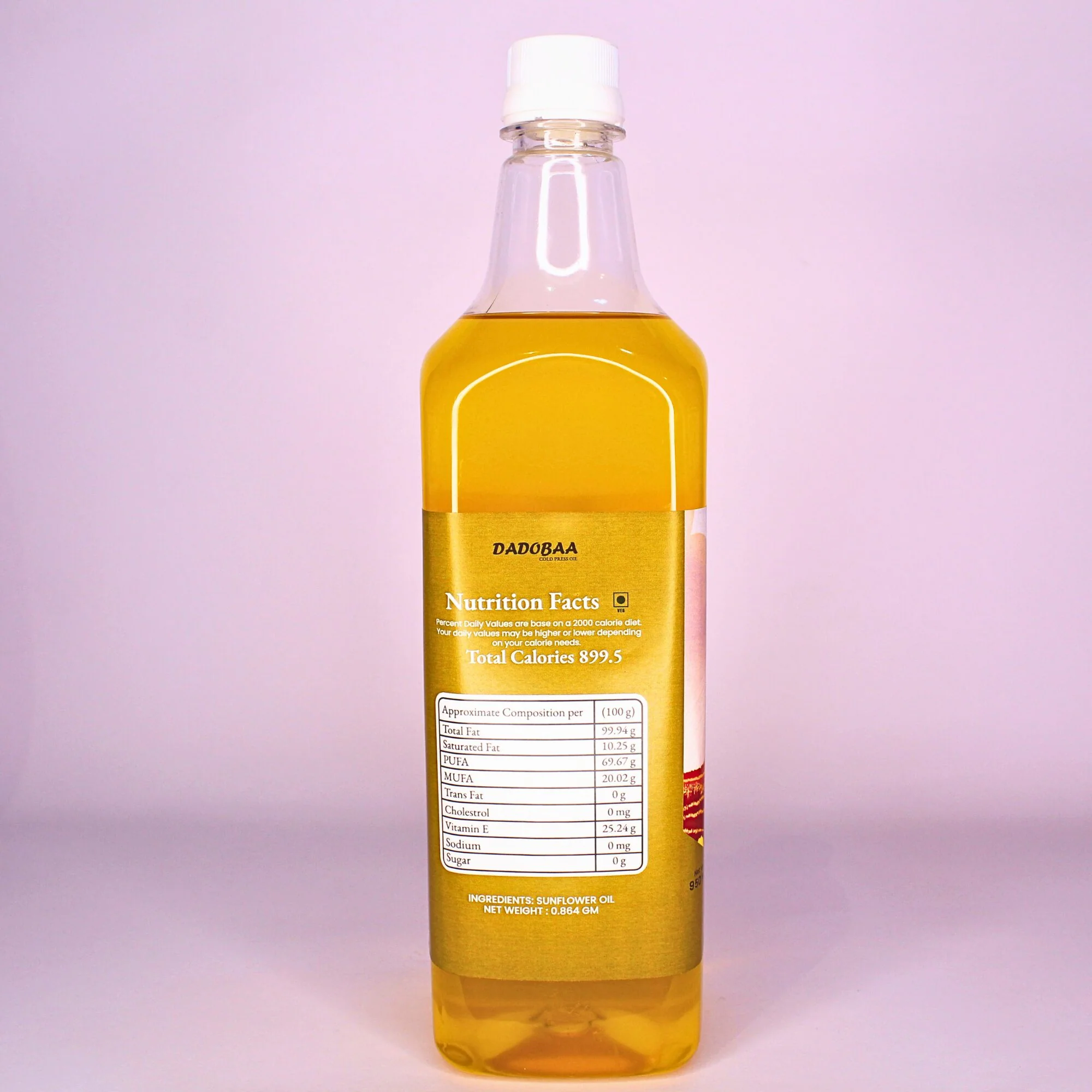 Wood Pressed Sunflower Oil, 950 ml - Image 2