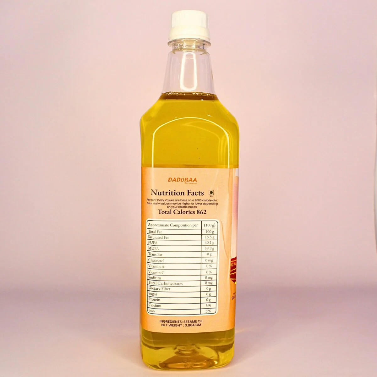 Wood Pressed White Sesame Oil, 950ml - Image 3